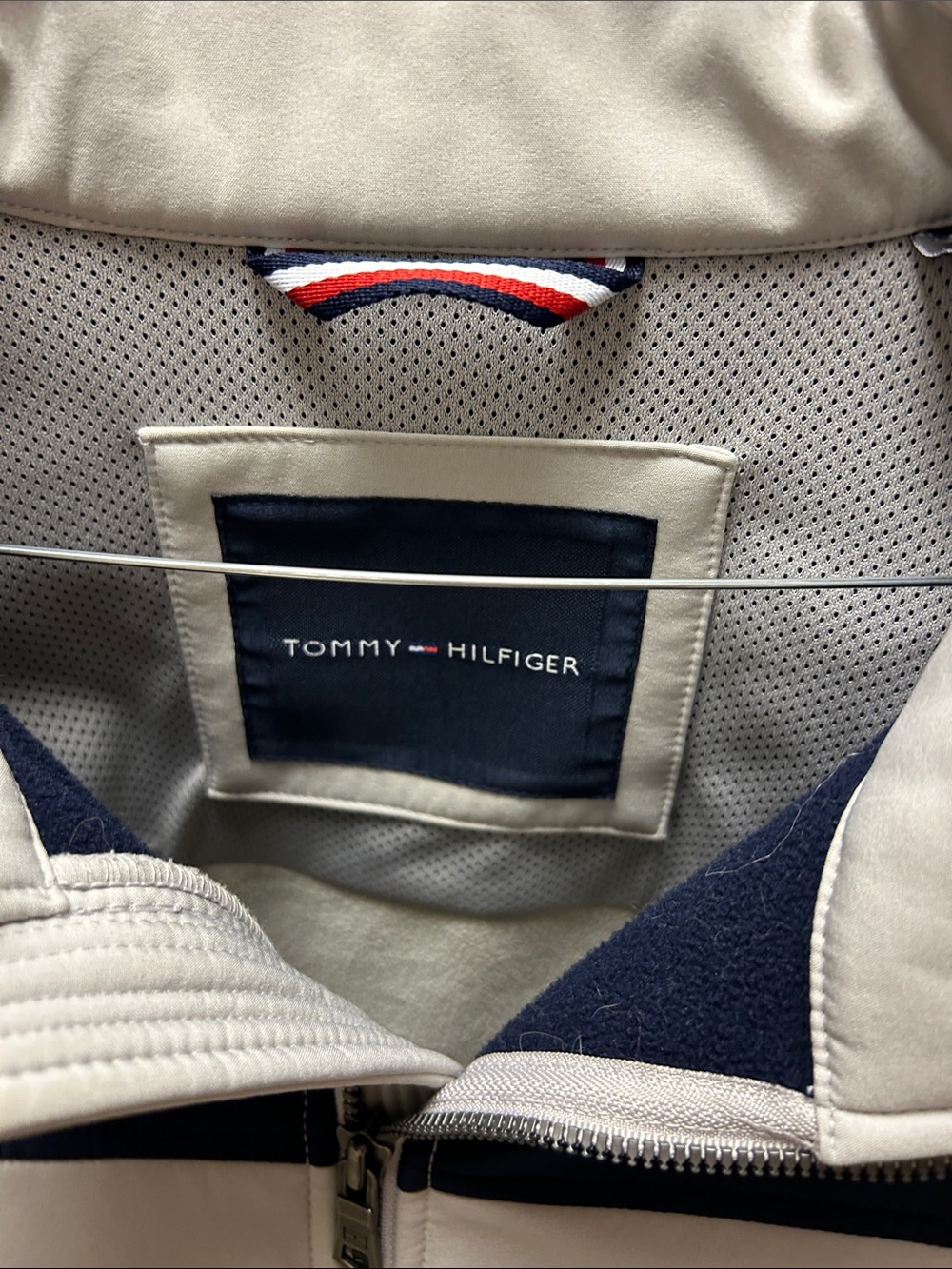 Tommy Hilfiger Two-Tone Navy and Light beige Zip-Front Jacket image 2